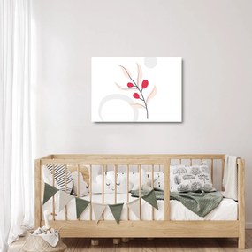 Tablou pe sticlă - Abstracție florală roz N⁰3 (70x50 cm)