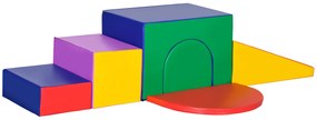 HOMCOM 7 blocuri de construcție din spumă XXL - joc educațional - modul de motricitate - certificate conform standardelor EN71-1-2-3 - spumă EPE acoperită cu PU multicolor | Aosom Romania