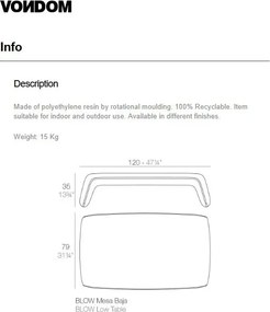 Masuta cafea de exterior / interior design modern premium BLOW