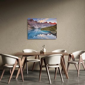 Tablou pe sticlă - Peisaj montan din Canada (70x50 cm)