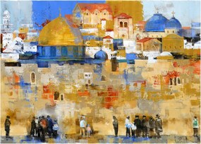 Tablou pe sticlă - Zidul plângerii, Ierusalim, Israel (70x50 cm)