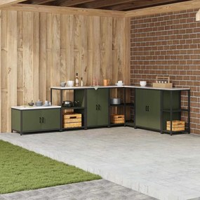 vidaXL Dulap de depozitare pentru bucătărie Verde oliv 60 x 50 x 92 cm