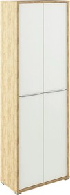 Dulap RIOMA TIP 05, stejar artisan/alb, DTD laminat, cu 4 usi, 75x38x2