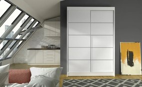Dulap cu usi glisante 120x200 cm, Benisso, ADRK Furniture (Culoare: Casmir)
