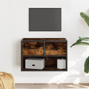 vidaXL Dulap TV, stejar fumuriu, 60x31x39,5 cm lemn și metal
