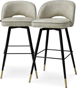 Set de 2 scaune bar design LUX Cliff, Mayer silver