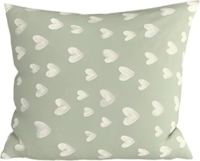 Husa de perna din microfibra STARS HEARTS 45x45 cm, verde
