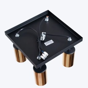 Spot Sollux SL.1386 WINX 4xGU10/10W/230V negru/auriu