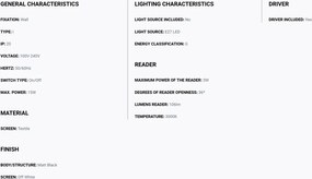 Aplica de perete cu reader LED NILA