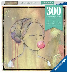 PUZZLE DOAMNA CU BALON DIN GUMA, 300 PIESE - RAVENSBURGER (RVSPA12966)