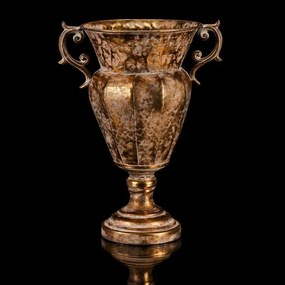 Vase decorative metalice pentru flori Cupa de aur,28 x 21 x 37 cm