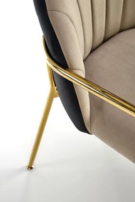 Scaun K500 velvet bej - negru