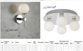 Aplica de perete pentru baie IP44 Global 4337-1-LED SRT