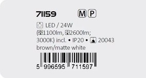 Plafoniera LED moderna Fontana maro, alb