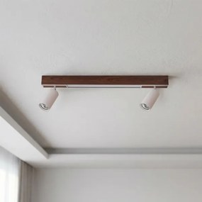 Brilagi - Spot LED SELE 2xGU10/30W/230V + LED/15W alb/decor stejar