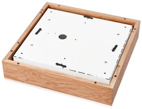 Plafonieră OAK SQUARE 4xE27/15W/230V 39x39 cm stejar/alb
