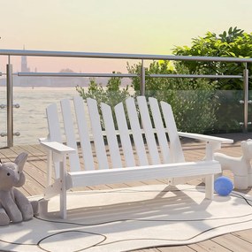 Scaun Adirondack pentru 2 copii, alb