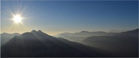 Tablou - Deasupra vârfurilor de munți (120x50 cm)