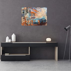 Tablou pe sticlă - Născut să călătorească (70x50 cm)