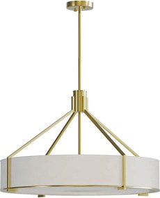 Open Design OR85662 - Lustru pe tijă DORETTO, 6xE27/15W/230V, Ø70 cm, auriu/alb