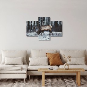 Tablou - cerbul iarna (90x60 cm)