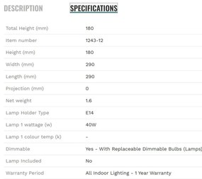 Plafoniera design decorativ Pisa II 2L