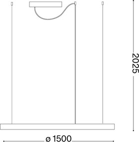 Ideal Lux - Lustră LED suspendată pe cablu ORACLE SLIM LED/81W/230V CRI 90 Ø 150 cm auriu