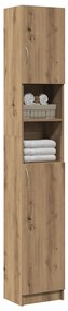 vidaXL Dulap de baie, stejar artizanal, 32x25,5x190 cm, lemn prelucrat