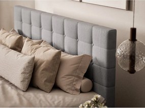 Pat boxspring gri cu spațiu de depozitare 180x200 cm Tasca – Maison de Rêve