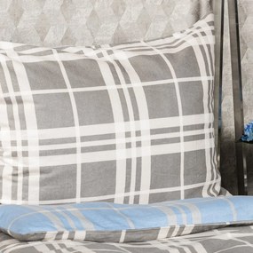 Lenjerie de pat din flanelă 4Home, Cub albastru, 160 x 200 cm, 70 x 80 cm