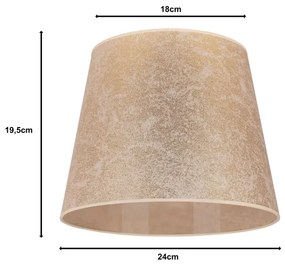 Duolla - Abajur pentru lampă de birou CLASSIC M E27 pr. 24 cm auriu