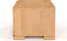 Noptieră lemn masiv TerraCraft 1 Sertar Fag, 40 × 34 × 25 cm - Palisander