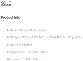Lustra LED suspendata design modern SOLE