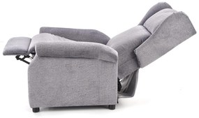 Fotoliu recliner cu functie de masaj Agustin M stofa gri