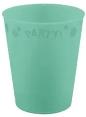 Party Pastel Mint Pahar verde micro premium din plastic 250 ml