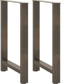 vidaXL Picioare de masă de bar, oțel natural, 2 buc., 60x(90-91) cm, oțel