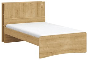 Pat Mocha 120x200 cm cu tablie cu rafturi ,   spatiu organizat si design modern pentru copii si adolescenti