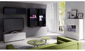 Mobilier living Calabria C12 (Negru + Alb) (fără iluminat). 1051639