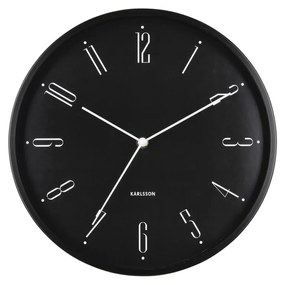 Karlsson 5988BK ceas de perete design negru,diametru 30 cm