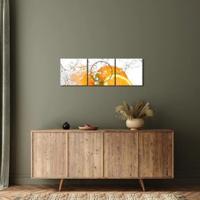 Tablou - Portocale zemoase (cu ceas) (90x30 cm)