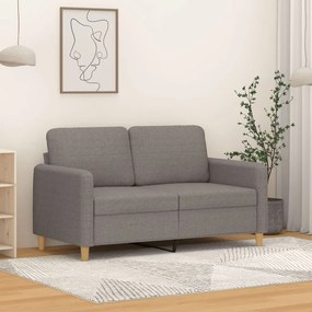 vidaXL Canapea cu 2 locuri, gri taupe, 120 cm, material textil
