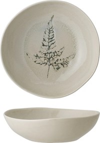 Farfurie adâncă din ceramică cu motiv floral aplicat manual, D21×H6 cm, 1000 ml, „Bea"