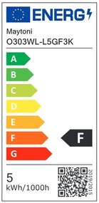 Aplica LED de perete pentru exterior IP65 Shim negru 5W