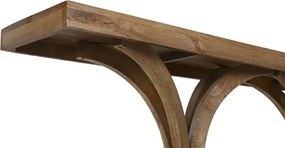 Consolă natur din lemn de mango cu design circular, „Moon"