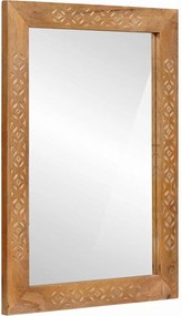 vidaXL Oglindă pentru baie cu oglindă Maro deschis 70 x 50 x 2,5 cm