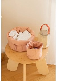 Cutii de depozitare pentru copii roz-deschis 2 buc. din material textil ø 30x20 cm Bambie Vintage Nude – Lorena Canals