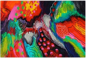 Tablou abstract - culori (90x60 cm)