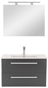 Mobilier complet de baie Vario Clam 80 stejar-antracit