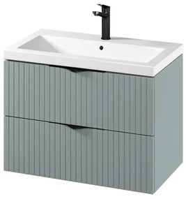 Cersanit S801-540 -Corp suspendat pentru baie cu lavoar TIRSO 80x45 cm verde mentă