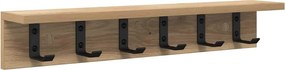 vidaXL Răcător de paltoane montat pe perete Pe perete Stejar Artizanal